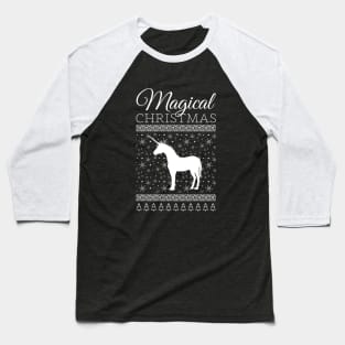 Christmas Unicorn Christmas Present Baseball T-Shirt